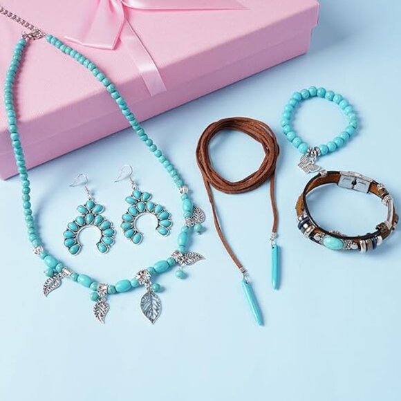 5 Pieces Turquoise Jewelry Sets! - Picture 1 of 7